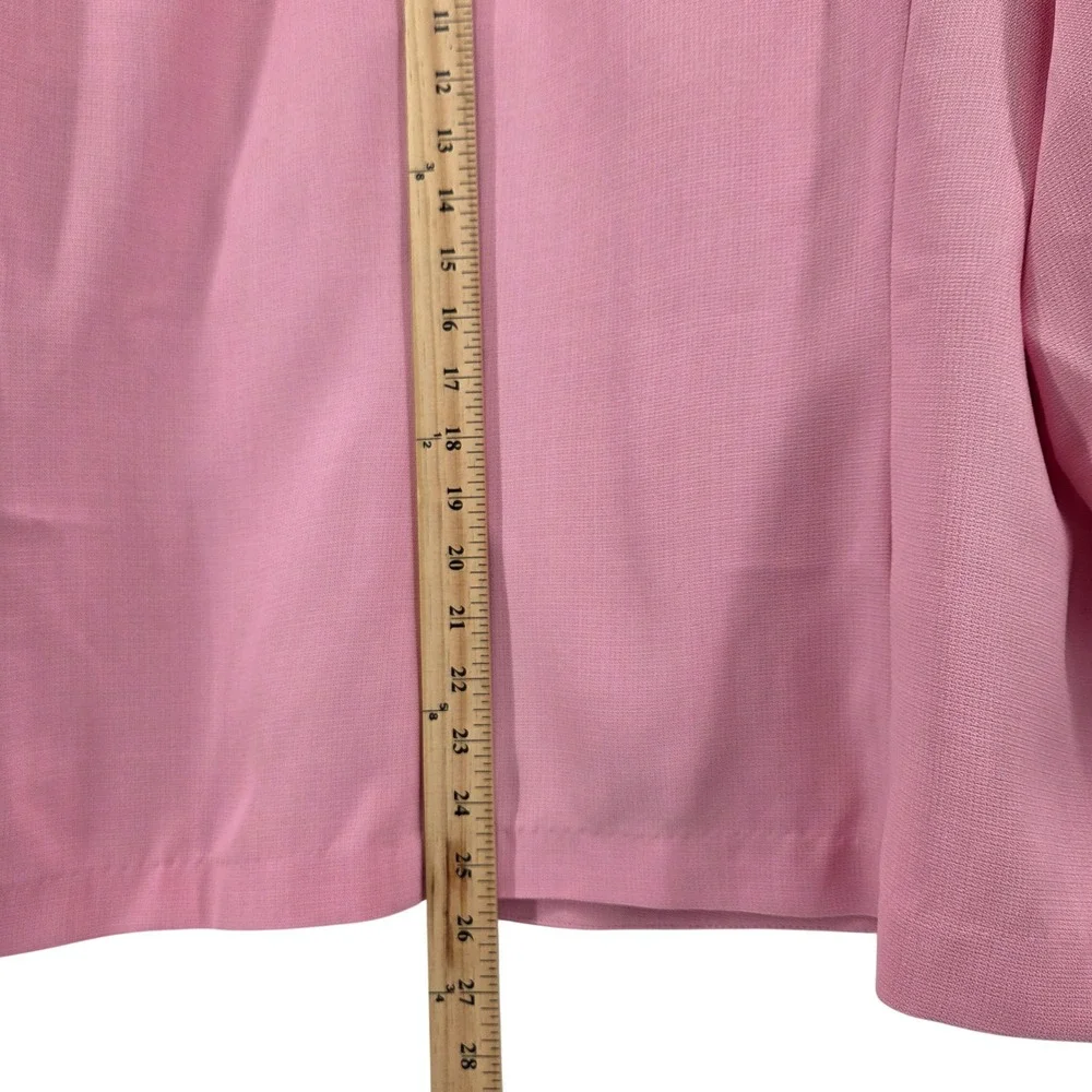Studio‎ I Womens Pink Black Blazer Jacket 28W Barbiecore